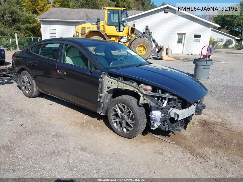 HYUNDAI SONATA 2022, VIN KMHL64JA6NA192192