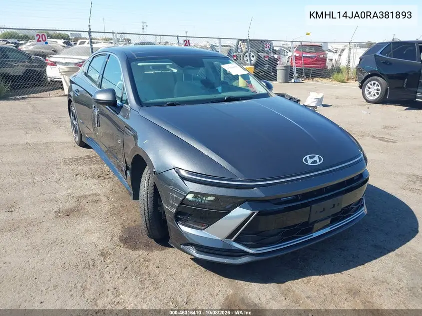 HYUNDAI SONATA 2024, VIN KMHL14JA0RA381893