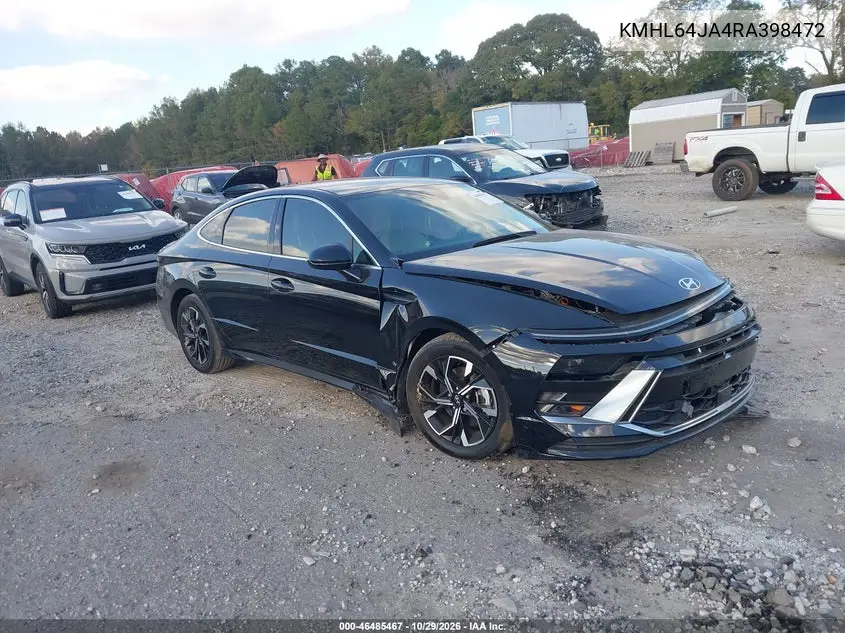 HYUNDAI SONATA 2024, VIN KMHL64JA4RA398472