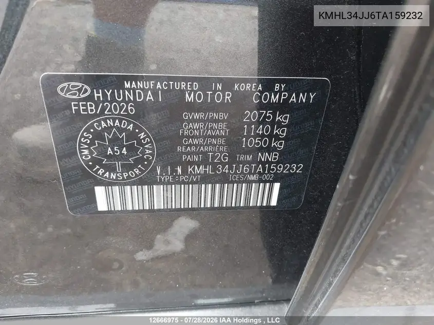 2026 HYUNDAI SONATA VIN KMHL34JJ6TA159232 — фото 19