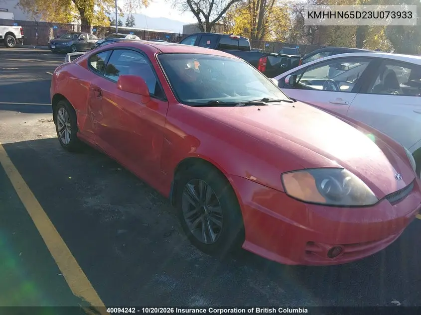 HYUNDAI TIBURON 2003, VIN KMHHN65D23U073933