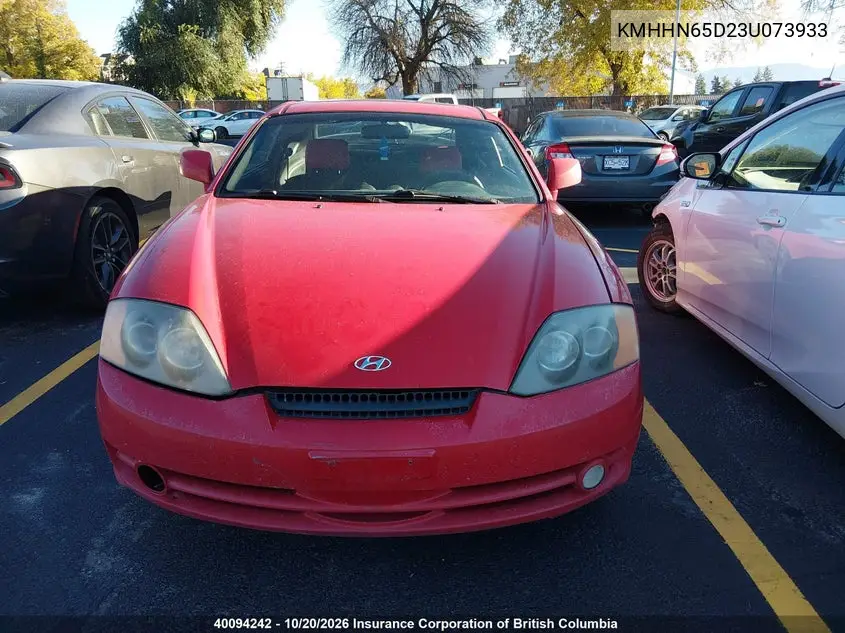 2003 HYUNDAI TIBURON VIN KMHHN65D23U073933 — фото 11