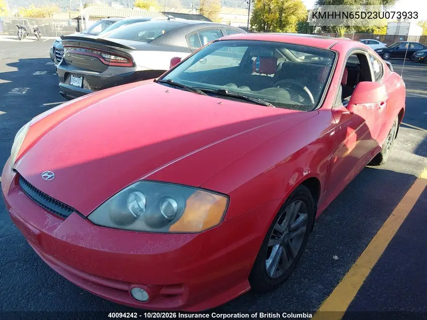 2003 HYUNDAI TIBURON VIN KMHHN65D23U073933 — фото 2