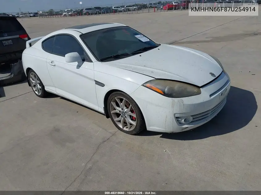HYUNDAI TIBURON 2007, VIN KMHHN66F87U254914