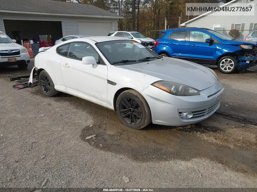 HYUNDAI TIBURON 2008, VIN KMHHM66D48U277657