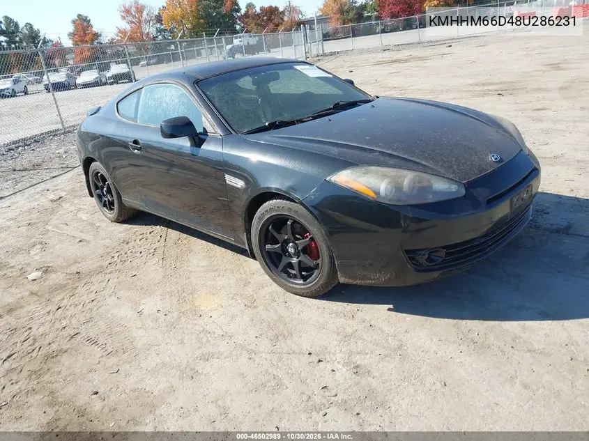 HYUNDAI TIBURON 2008, VIN KMHHM66D48U286231