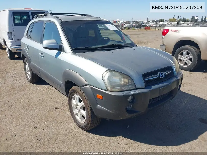 HYUNDAI TUCSON 2005, VIN KM8JN72D45U207209