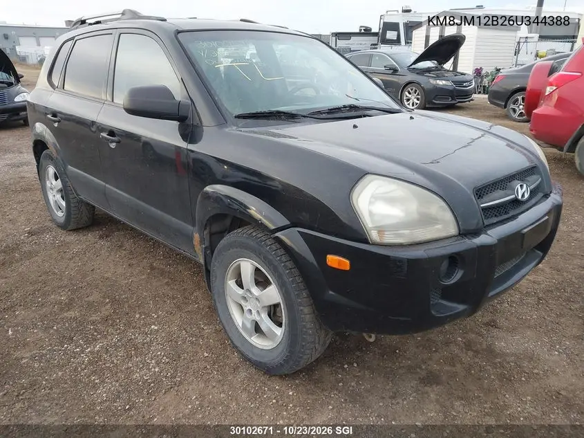HYUNDAI TUCSON 2006, VIN KM8JM12B26U344388