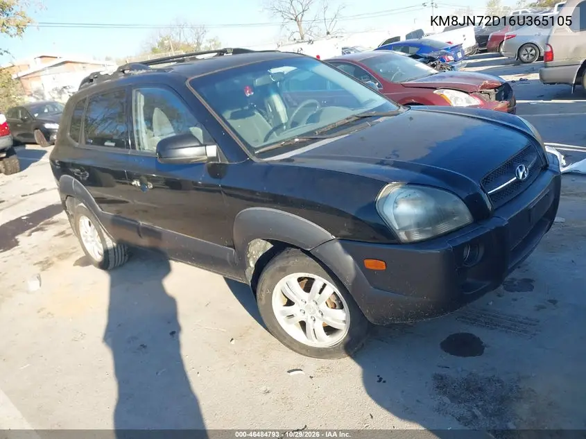 HYUNDAI TUCSON 2006, VIN KM8JN72D16U365105