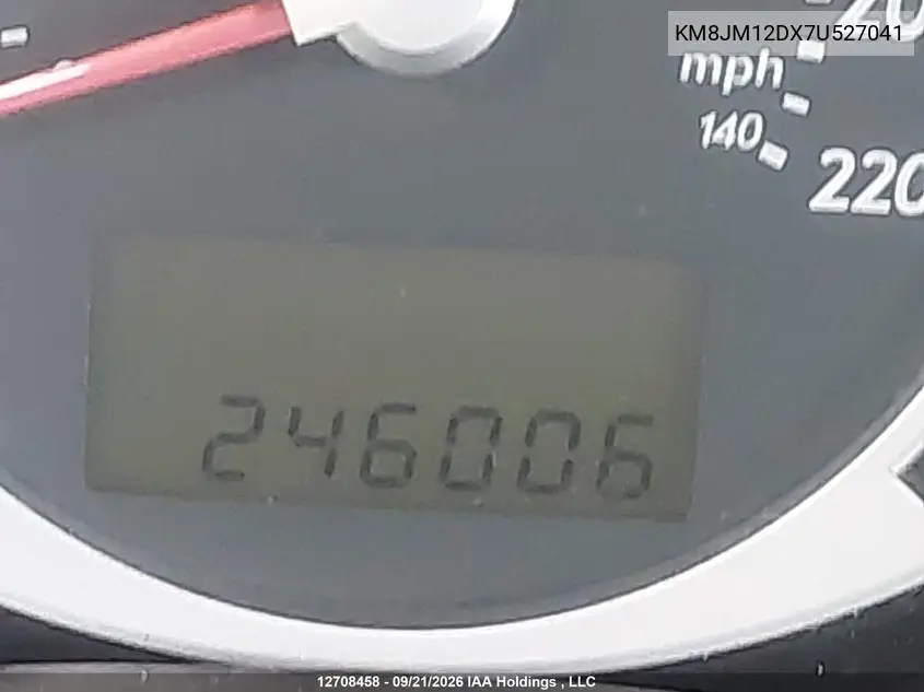 2007 HYUNDAI TUCSON VIN KM8JM12DX7U527041 — фото 13
