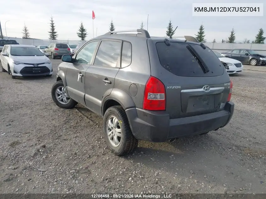 2007 HYUNDAI TUCSON VIN KM8JM12DX7U527041 — фото 3
