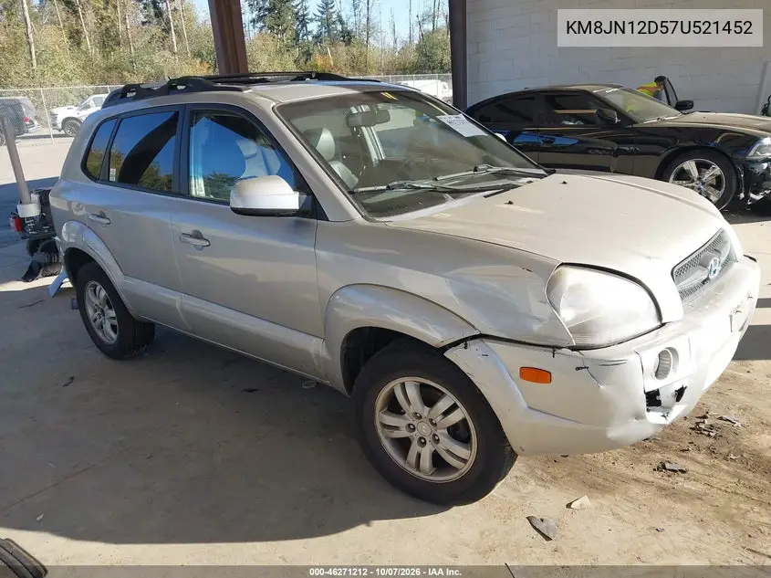 HYUNDAI TUCSON 2007, VIN KM8JN12D57U521452