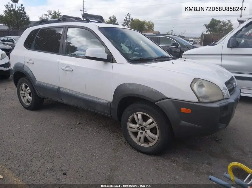 HYUNDAI TUCSON 2008, VIN KM8JN72D68U858247