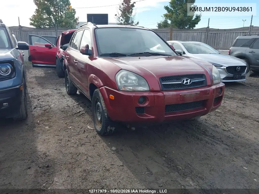 HYUNDAI TUCSON 2009, VIN KM8JM12B09U943861
