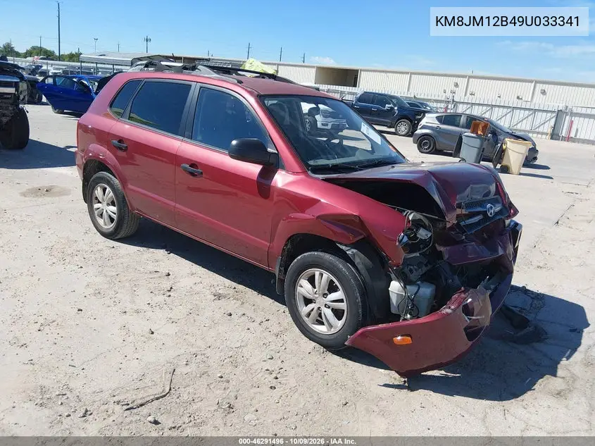 HYUNDAI TUCSON 2009, VIN KM8JM12B49U033341