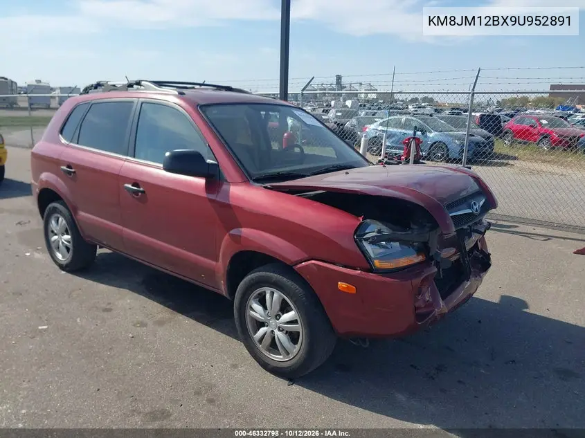 HYUNDAI TUCSON 2009, VIN KM8JM12BX9U952891
