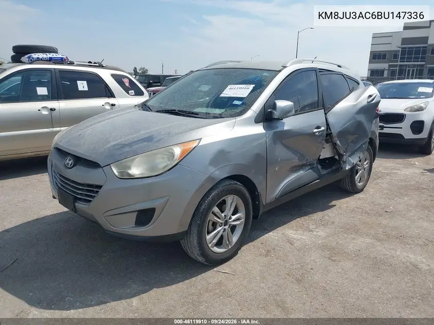 2011 HYUNDAI TUCSON VIN KM8JU3AC6BU147336 — фото 2