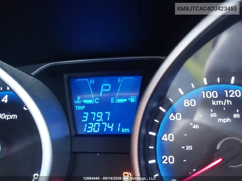 2012 HYUNDAI TUCSON VIN KM8JTCAC4CU423453 — фото 15