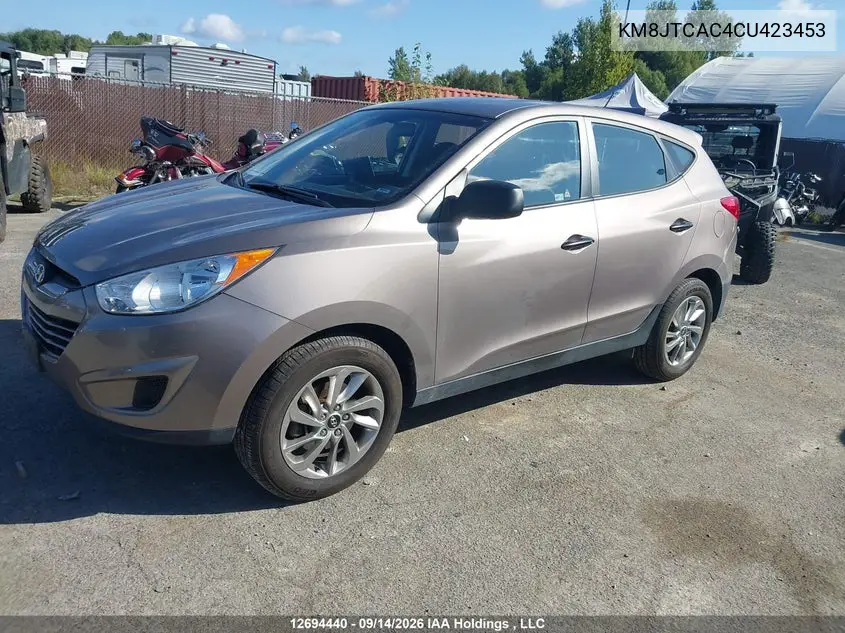 2012 HYUNDAI TUCSON VIN KM8JTCAC4CU423453 — фото 2