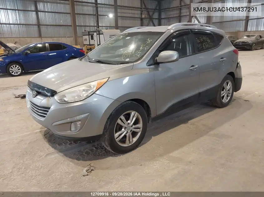 2012 HYUNDAI TUCSON VIN KM8JU3AC1CU437291 — фото 2