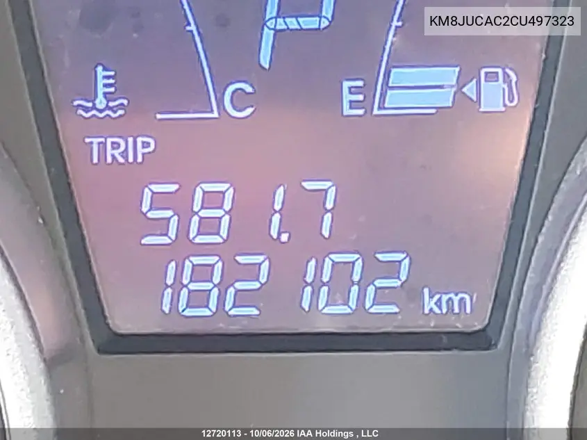 2012 HYUNDAI TUCSON VIN KM8JUCAC2CU497323 — фото 16