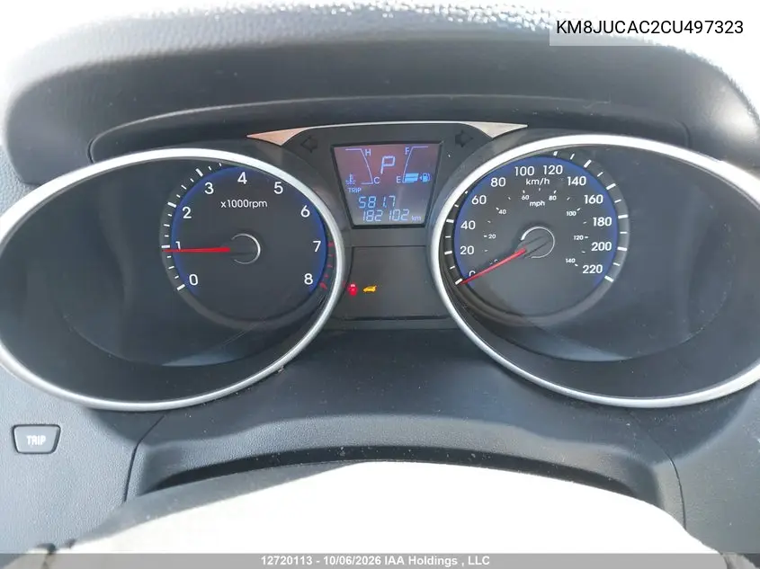 2012 HYUNDAI TUCSON VIN KM8JUCAC2CU497323 — фото 7