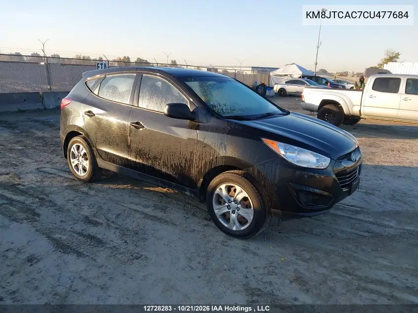 HYUNDAI TUCSON 2012, VIN KM8JTCAC7CU477684