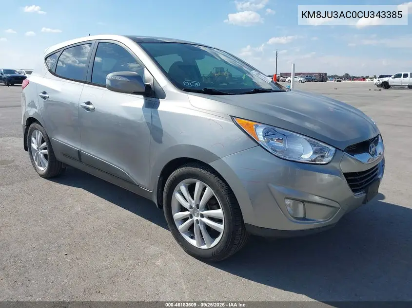 HYUNDAI TUCSON 2012, VIN KM8JU3AC0CU343385