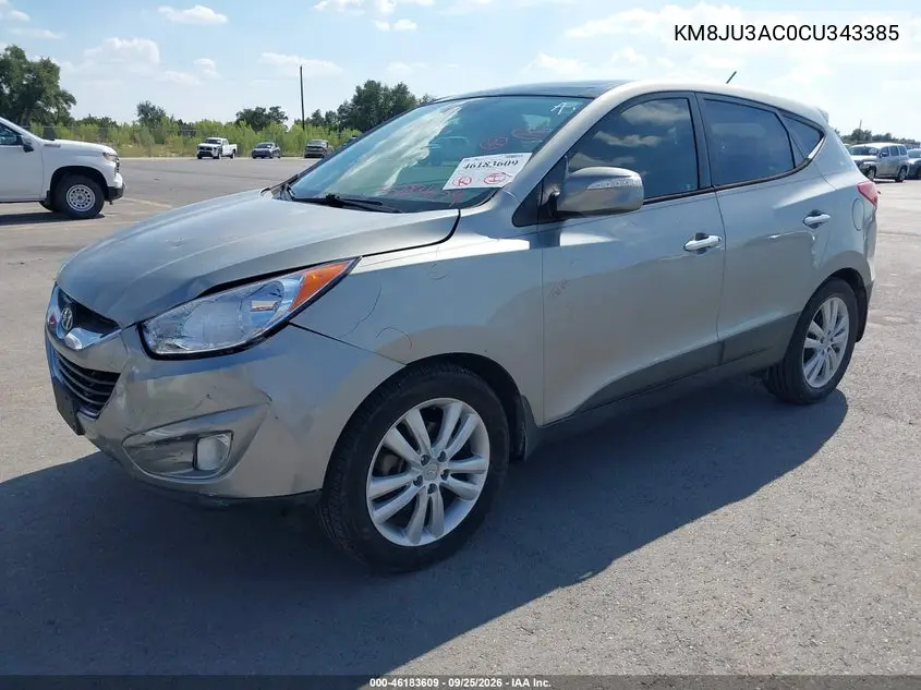 2012 HYUNDAI TUCSON VIN KM8JU3AC0CU343385 — фото 2