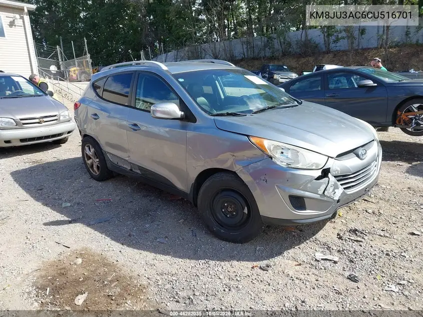 HYUNDAI TUCSON 2012, VIN KM8JU3AC6CU516701