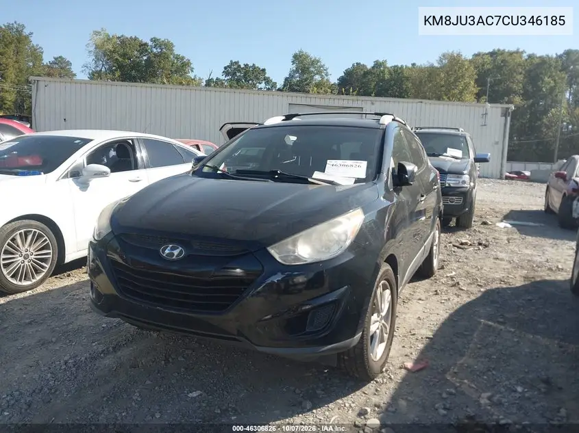 2012 HYUNDAI TUCSON VIN KM8JU3AC7CU346185 — фото 2