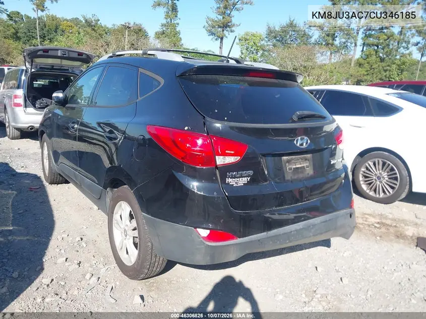 2012 HYUNDAI TUCSON VIN KM8JU3AC7CU346185 — фото 3