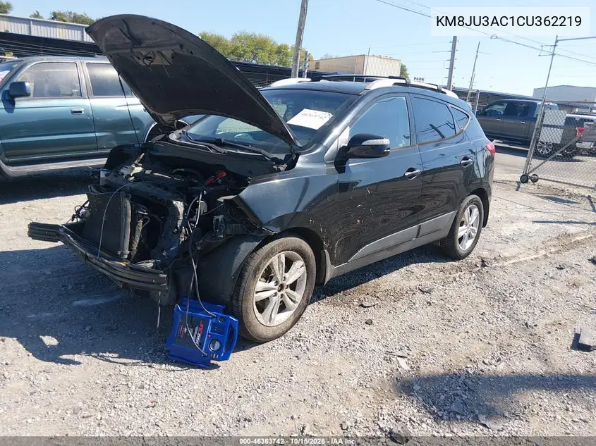 2012 HYUNDAI TUCSON VIN KM8JU3AC1CU362219 — фото 2