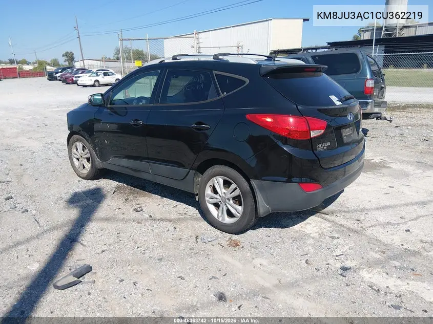 2012 HYUNDAI TUCSON VIN KM8JU3AC1CU362219 — фото 3