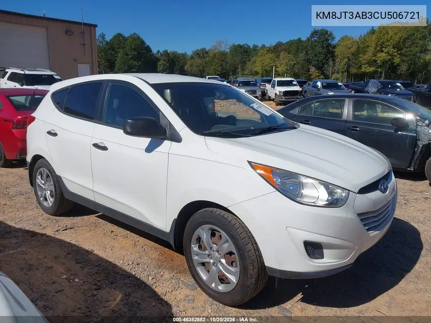 HYUNDAI TUCSON 2012, VIN KM8JT3AB3CU506721