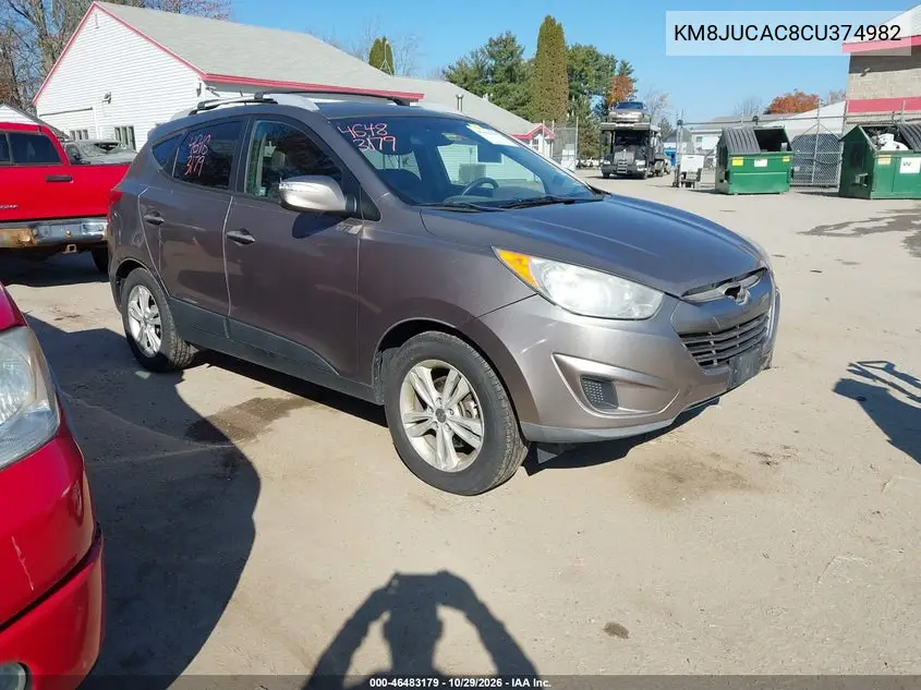 HYUNDAI TUCSON 2012, VIN KM8JUCAC8CU374982