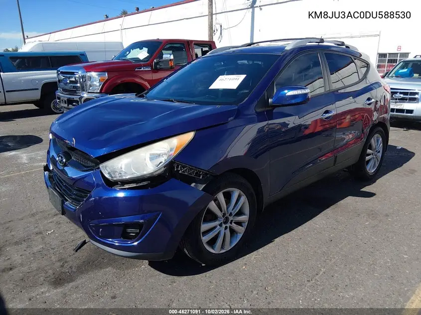 2013 HYUNDAI TUCSON VIN KM8JU3AC0DU588530 — фото 2
