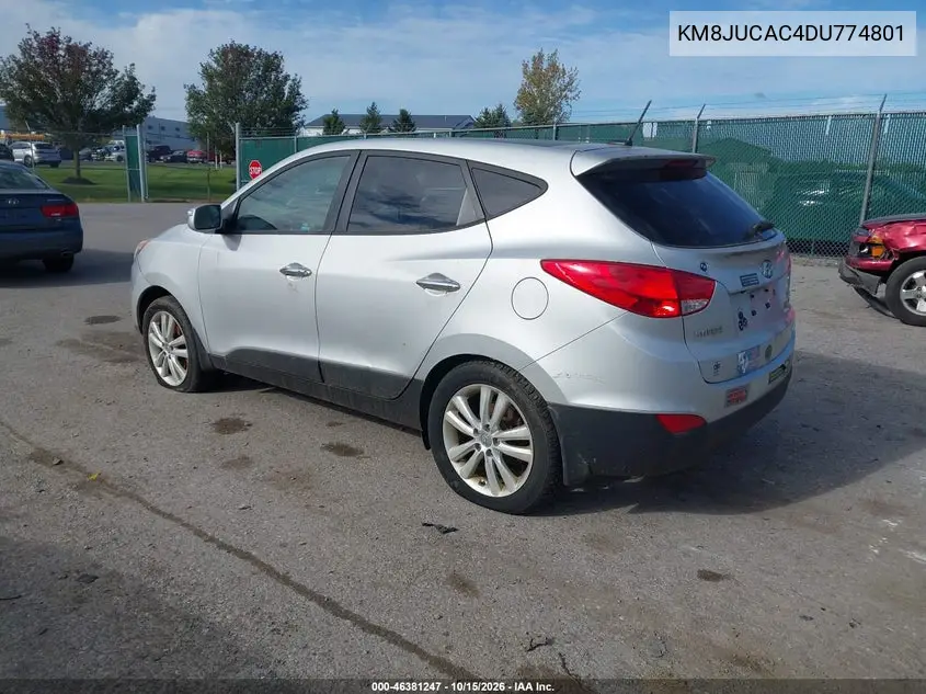 2013 HYUNDAI TUCSON VIN KM8JUCAC4DU774801 — фото 3