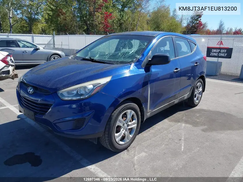 2014 HYUNDAI TUCSON VIN KM8JT3AF1EU813200 — фото 2