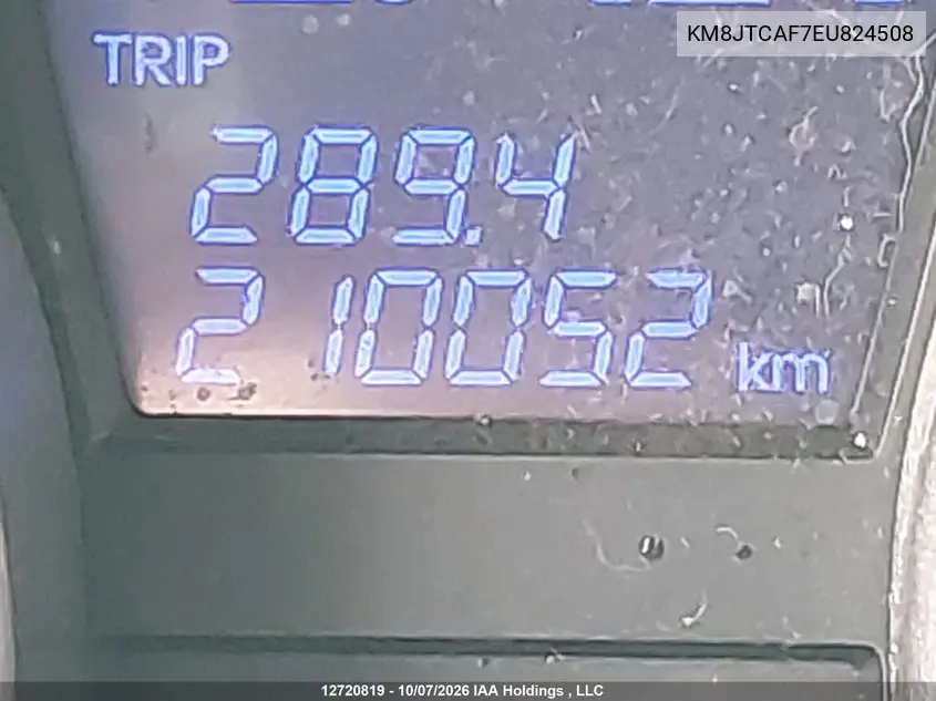 2014 HYUNDAI TUCSON VIN KM8JTCAF7EU824508 — фото 14