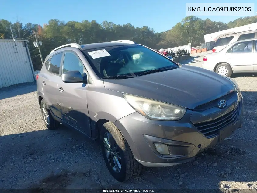 HYUNDAI TUCSON 2014, VIN KM8JUCAG9EU892105