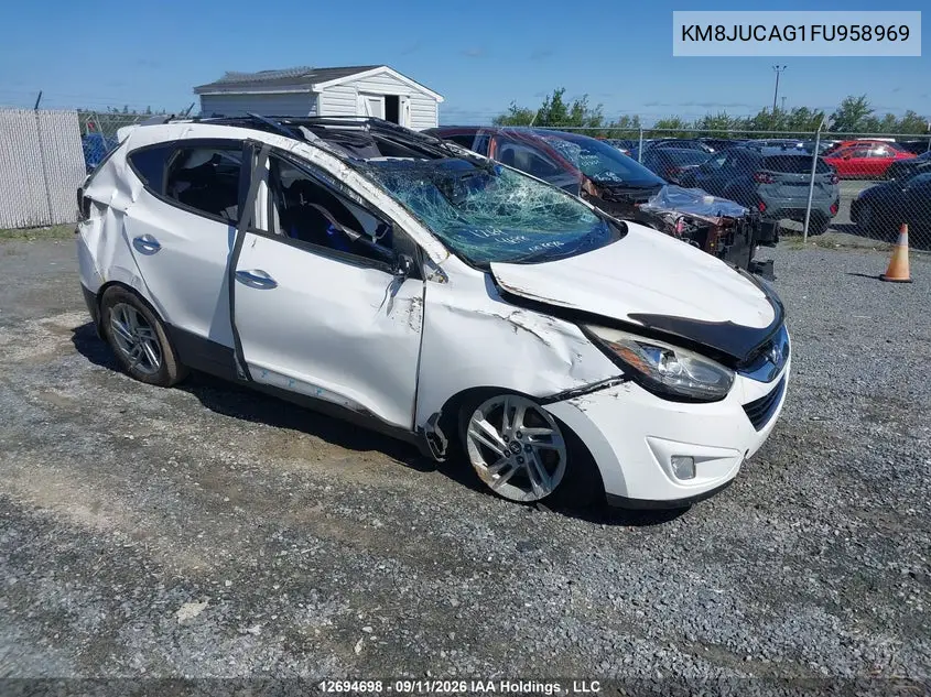 HYUNDAI TUCSON 2015, VIN KM8JUCAG1FU958969