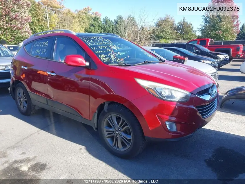 HYUNDAI TUCSON 2015, VIN KM8JUCAG2FU092375