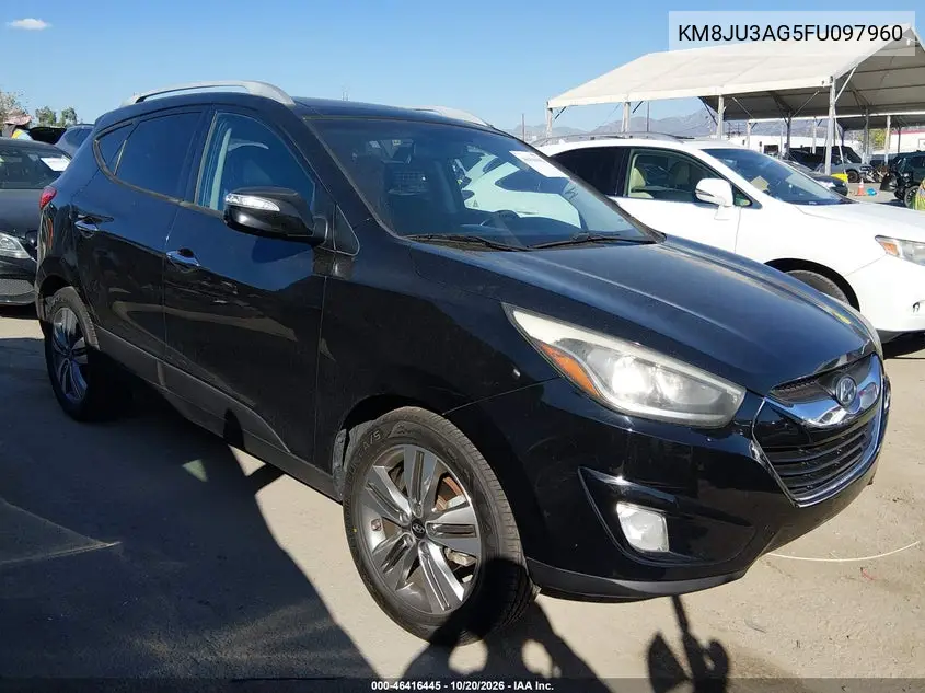 HYUNDAI TUCSON 2015, VIN KM8JU3AG5FU097960