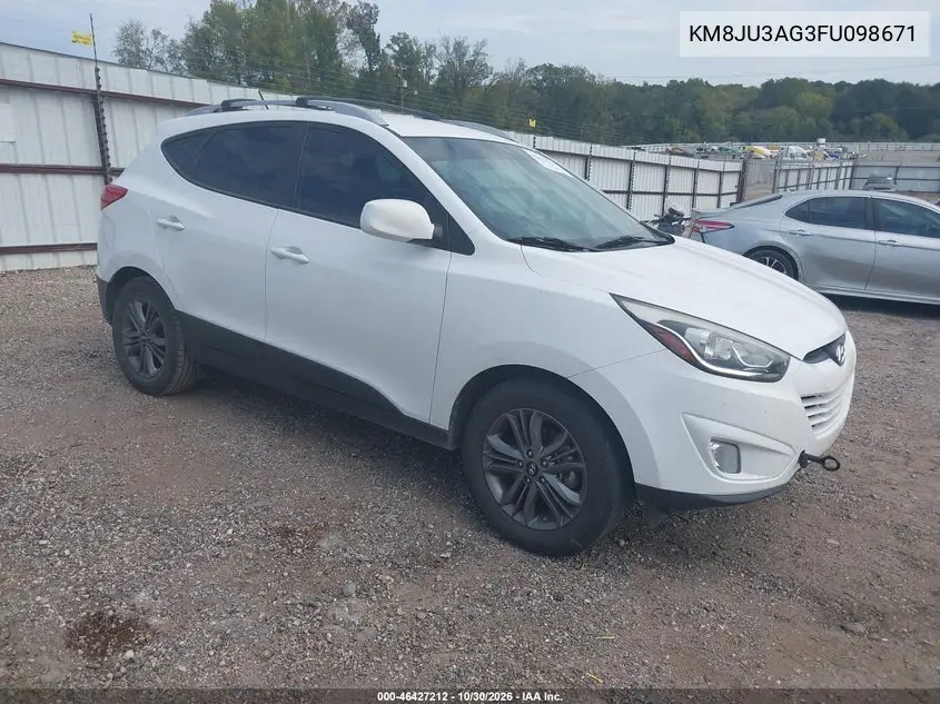 HYUNDAI TUCSON 2015, VIN KM8JU3AG3FU098671