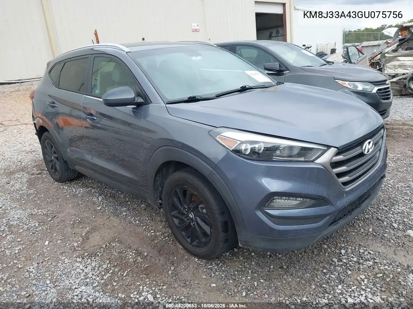 HYUNDAI TUCSON 2016, VIN KM8J33A43GU075756