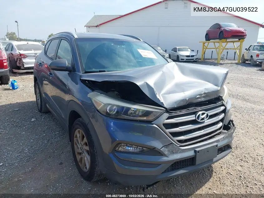 HYUNDAI TUCSON 2016, VIN KM8J3CA47GU039522