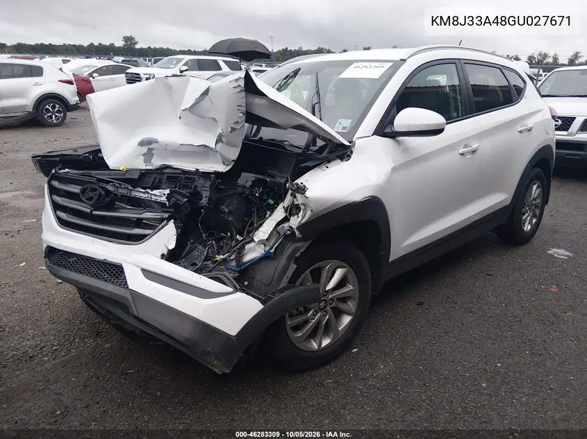 2016 HYUNDAI TUCSON VIN KM8J33A48GU027671 — фото 2
