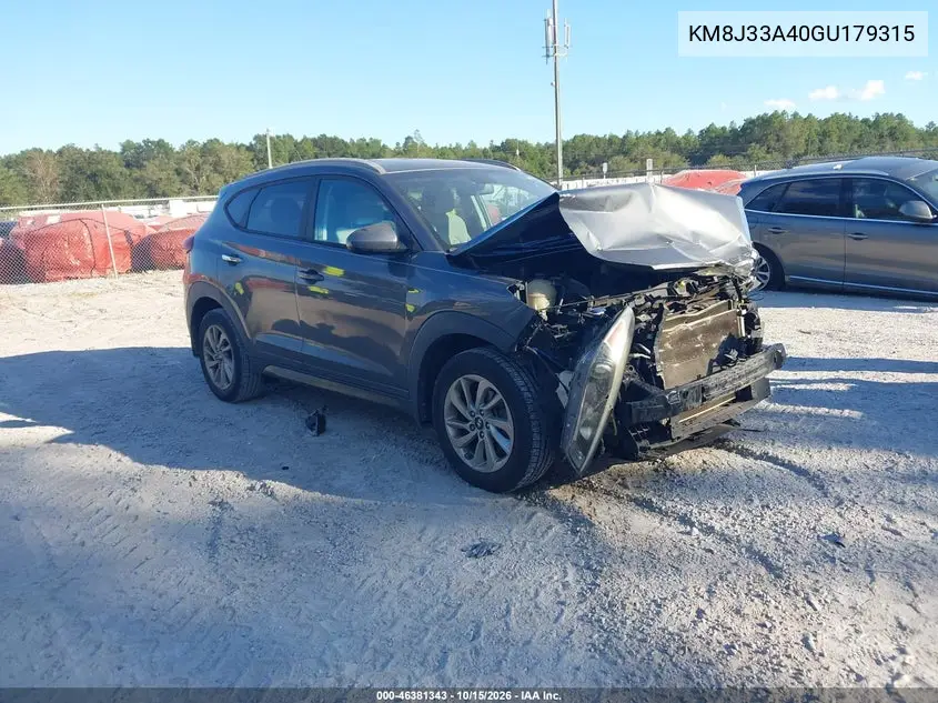 HYUNDAI TUCSON 2016, VIN KM8J33A40GU179315
