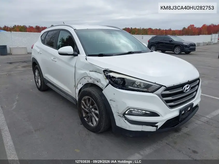 HYUNDAI TUCSON 2017, VIN KM8J3CA40HU282753
